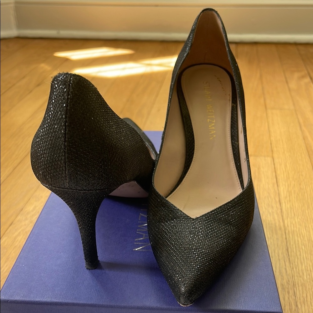 Stuart Weitzman Viceroy Black Noir Heels